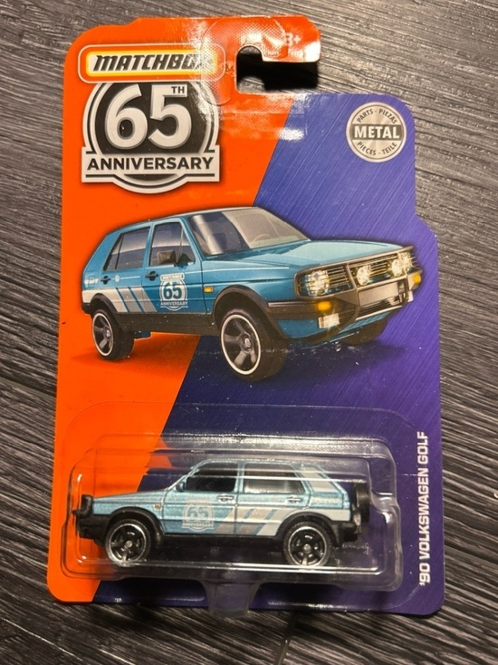 Matchbox Light Blue 65th Anniversary Volkswagen Golf Toy Car